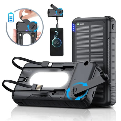 10000mAh Detachable Hand Crank Solar Charger