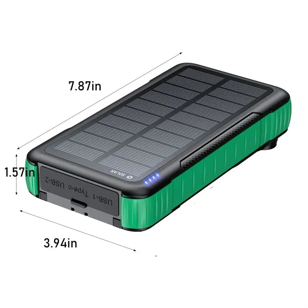 10000mAh Detachable Hand Crank Solar Charger