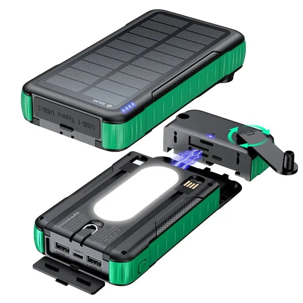 10000mAh Detachable Hand Crank Solar Charger