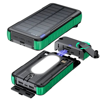 10000mAh Detachable Hand Crank Solar Charger