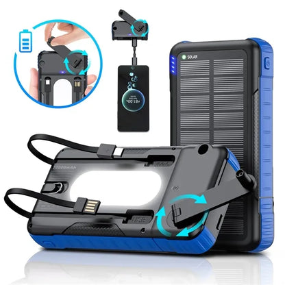 10000mAh Detachable Hand Crank Solar Charger