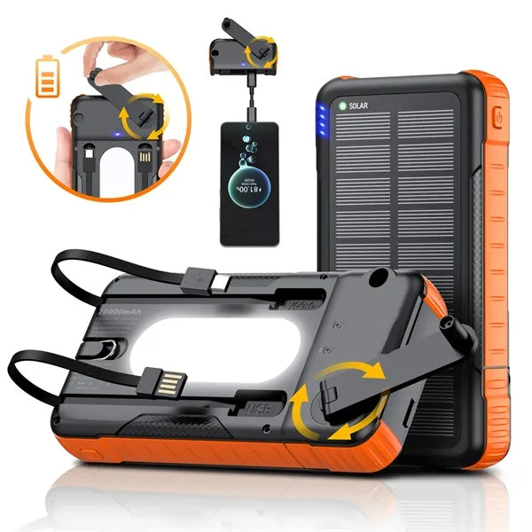 10000mAh Detachable Hand Crank Solar Charger