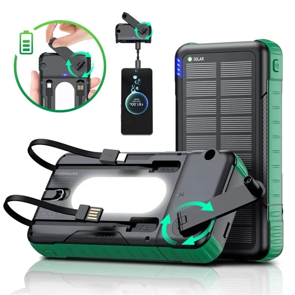 10000mAh Detachable Hand Crank Solar Charger
