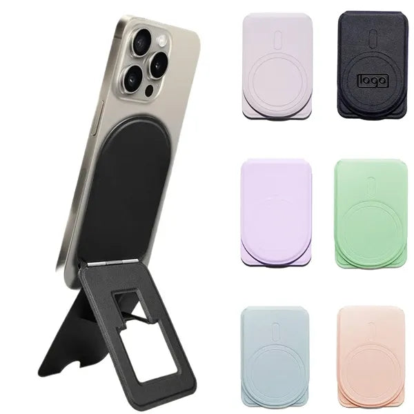 PU Leather Foldable Magnetic Triangle Phone Stand
