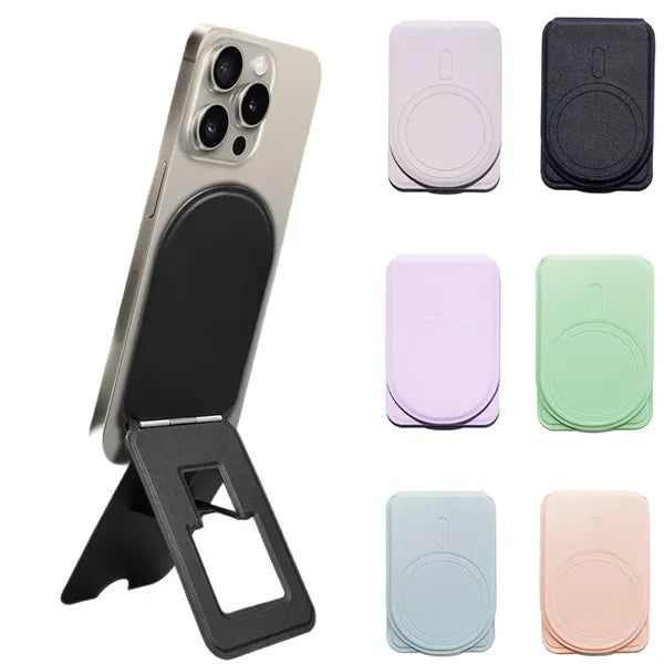 PU Leather Foldable Magnetic Triangle Phone Stand