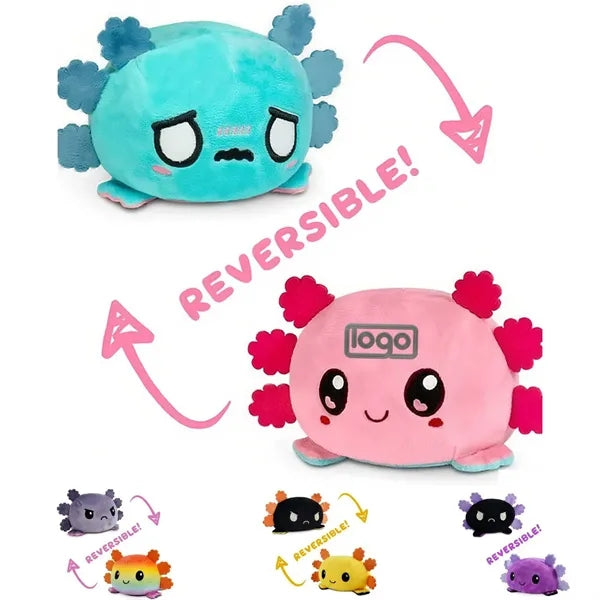 Reversible Axolotl Plush Stuffed Animal Toy