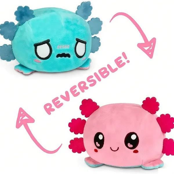 Reversible Axolotl Plush Stuffed Animal Toy