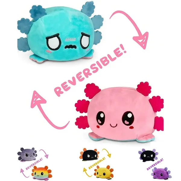 Reversible Axolotl Plush Stuffed Animal Toy