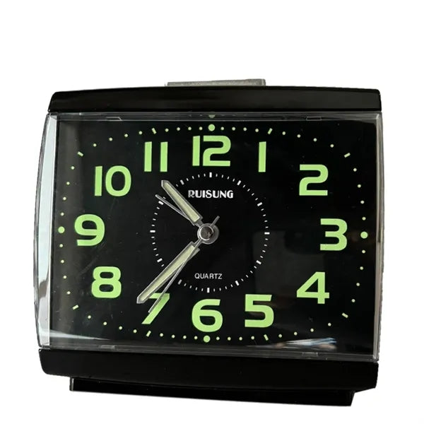 Silent Square Analog Alarm Clock