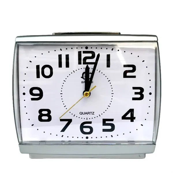 Silent Square Analog Alarm Clock