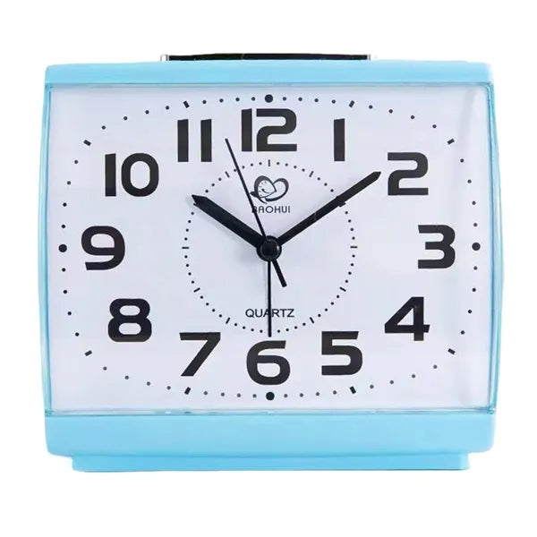 Silent Square Analog Alarm Clock