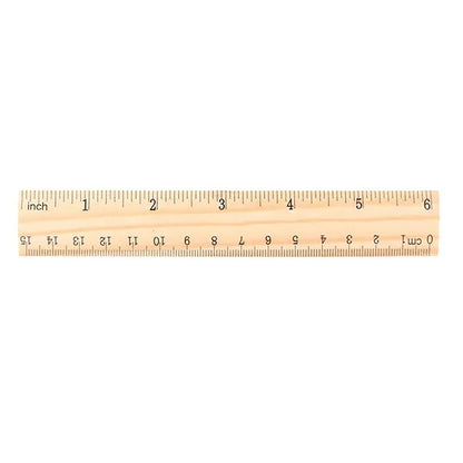 Pine Wood Double Scale Measuring Ruler
