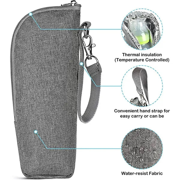 Baby Bottle Insulated Carrier Bag w/ Zipper