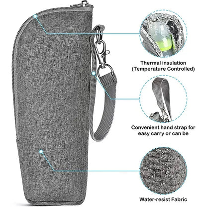 Baby Bottle Insulated Carrier Bag w/ Zipper