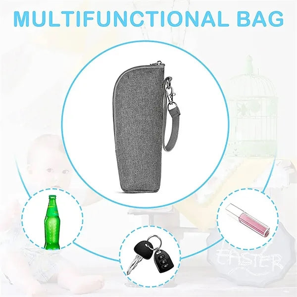 Baby Bottle Insulated Carrier Bag w/ Zipper