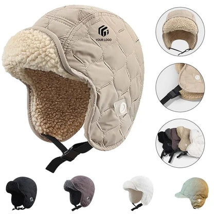 Hiking fishing unisex warm winter trapper hat with ear flaps