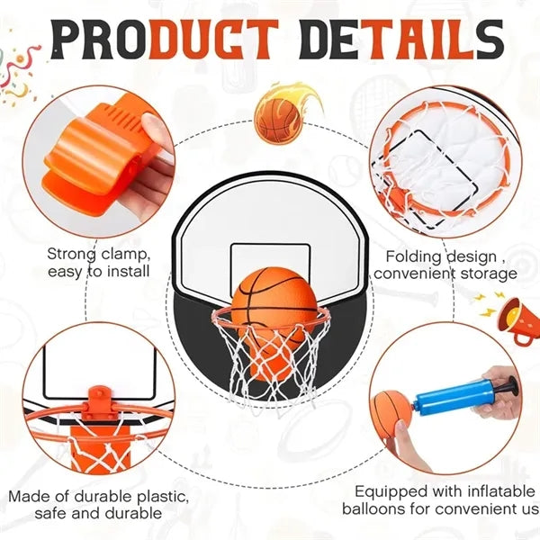 Mini Trash Can Basketball Hoop Set Toy for Office