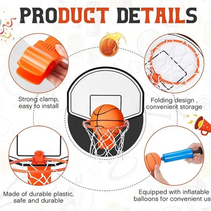 Mini Trash Can Basketball Hoop Set Toy for Office