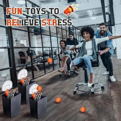 Mini Trash Can Basketball Hoop Set Toy for Office