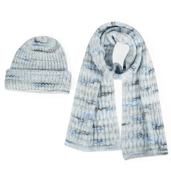 Unisex Thickened Knitted Hat Scarf Set