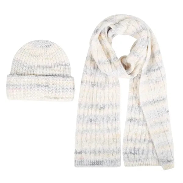 Unisex Thickened Knitted Hat Scarf Set