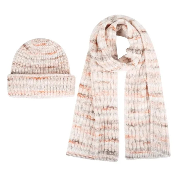 Unisex Thickened Knitted Hat Scarf Set