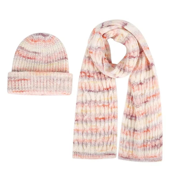 Unisex Thickened Knitted Hat Scarf Set
