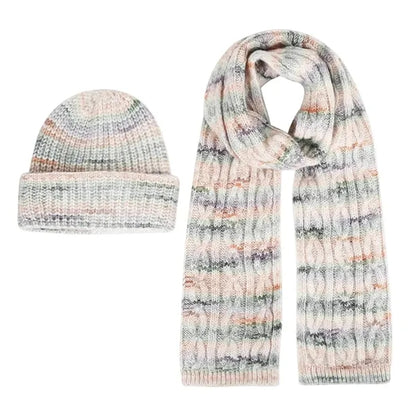 Unisex Thickened Knitted Hat Scarf Set
