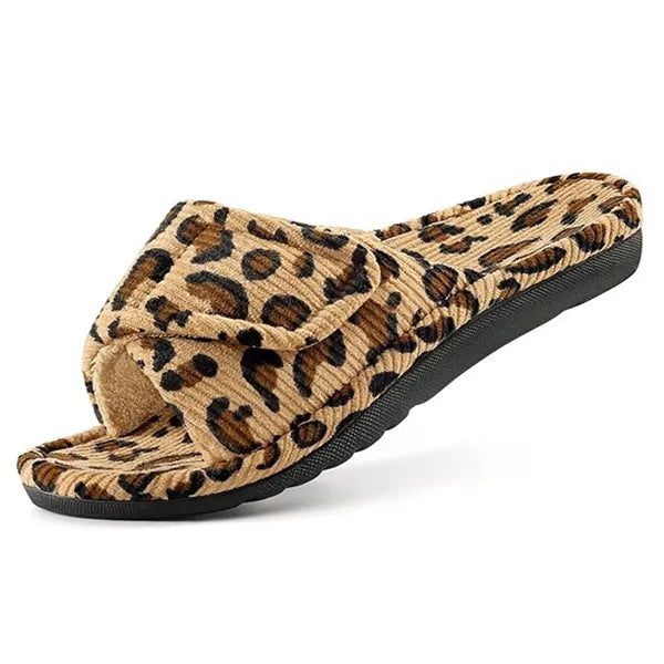 Corduroy Adjustable Strap House Slippers w/ Arch Support