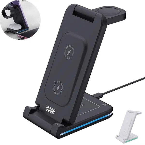 5 In 1 Foldable Wireless Charger Phone Stand