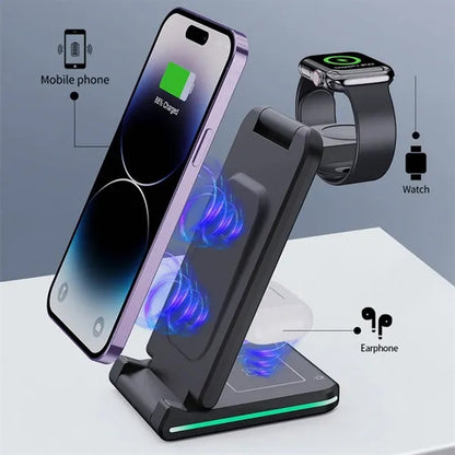 5 In 1 Foldable Wireless Charger Phone Stand