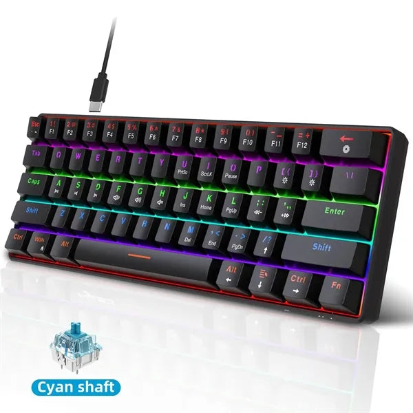 Multiple Color LED Wired Mechanical Keyboard