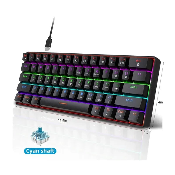 Multiple Color LED Wired Mechanical Keyboard