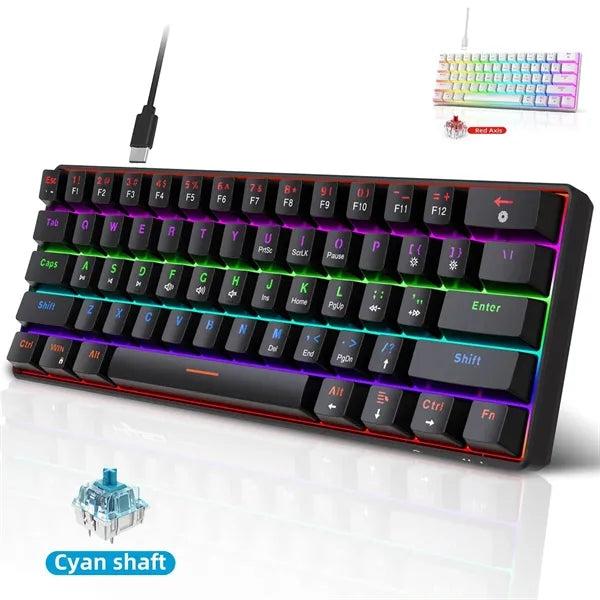 Multiple Color LED Wired Mechanical Keyboard