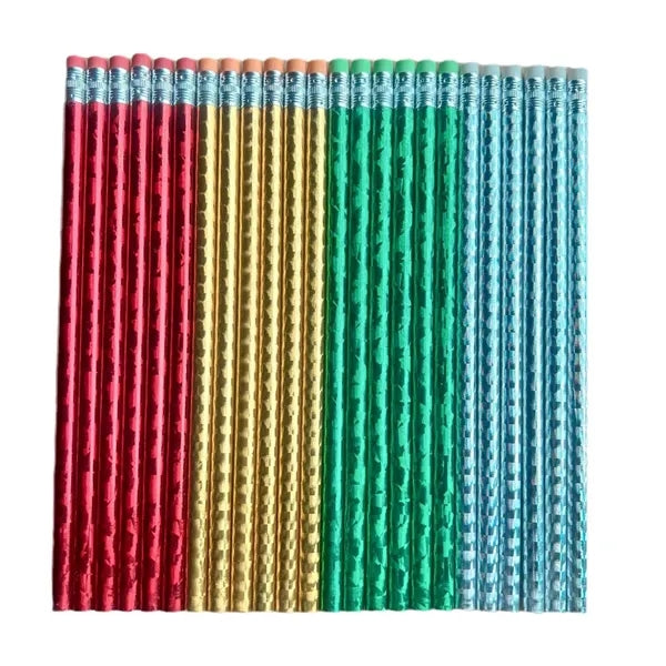 Wooden Holographic Round Pencil