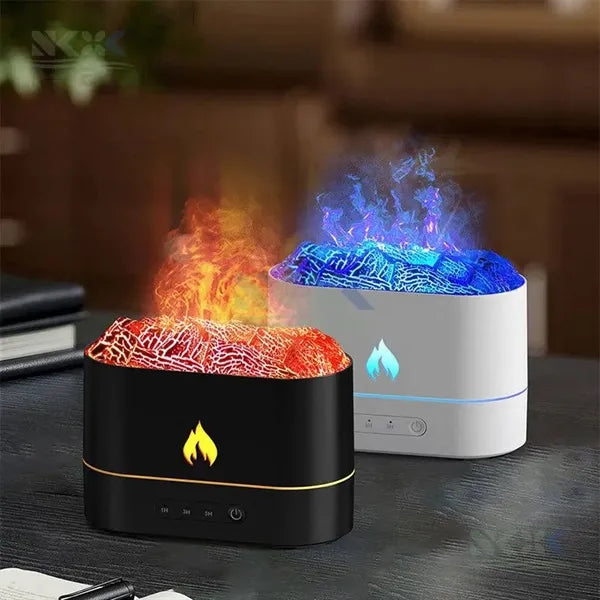 Flame LED Cool Mist Humidifier w/ Aromatherapy Light