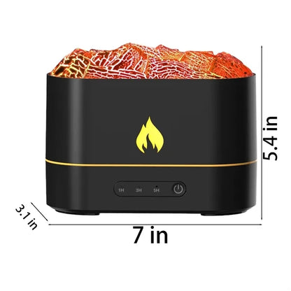 Flame LED Cool Mist Humidifier w/ Aromatherapy Light