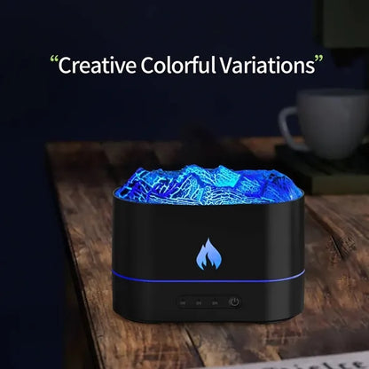 Flame LED Cool Mist Humidifier w/ Aromatherapy Light