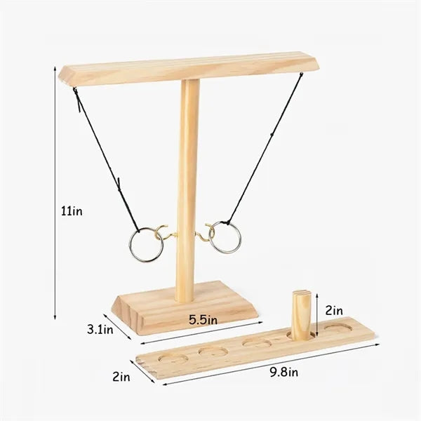 Pine Wood Ring Toss Game