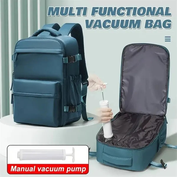Large Oxford Vacuum Travel Backpack w/ Pump