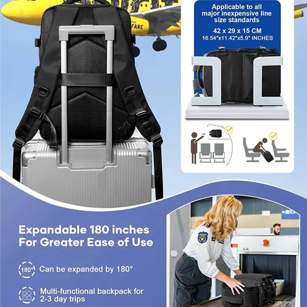 Large Oxford Vacuum Travel Backpack w/ Pump