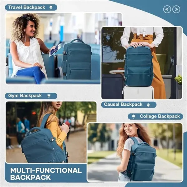Large Oxford Vacuum Travel Backpack w/ Pump