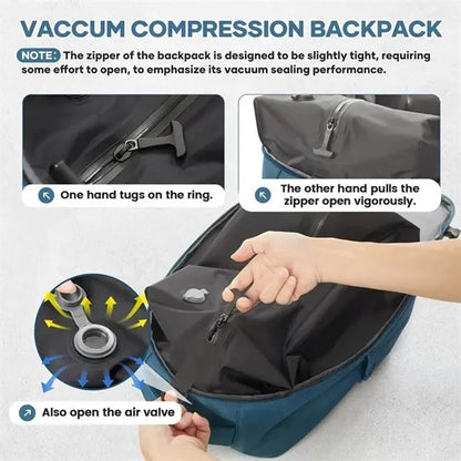 Large Oxford Vacuum Travel Backpack w/ Pump