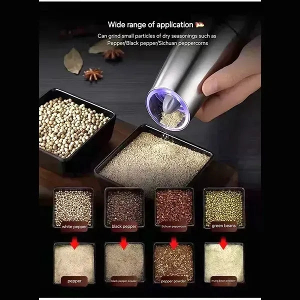 Gravity Activated Electric Pepper Grinder