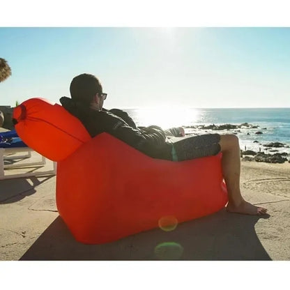 Inflatable Portable Air Couch Beach Lounger With Pillow