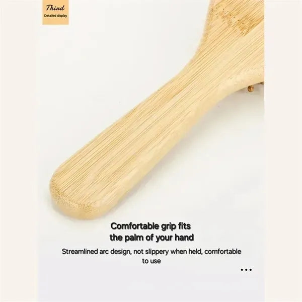 Bamboo Hairbrush and Comb Set