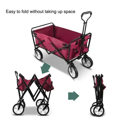 Collapsible Foldable Wagon For Outdoor Camping