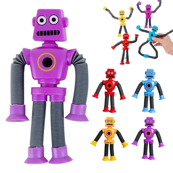 Robot Suction Cup Toys Pop Tubes