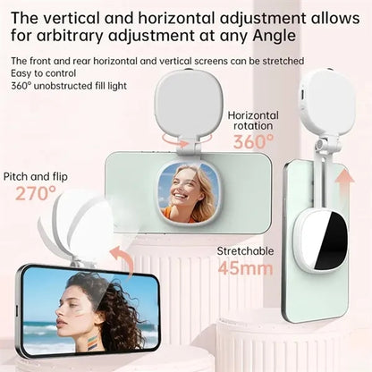 MagSafe Magnetic Selfie Light with Mirror for iPhone