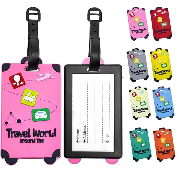 Silicone Luggage Tag with Name ID Card